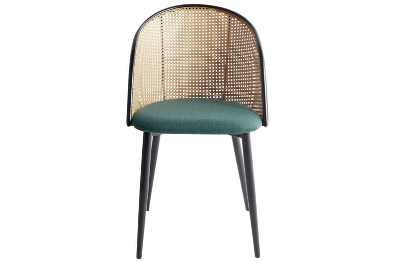 Set med 2 matstolar Cornell - Grönt, svart, ljust trä - Möbler - Stolar & fåtöljer - Matstol & köksstol