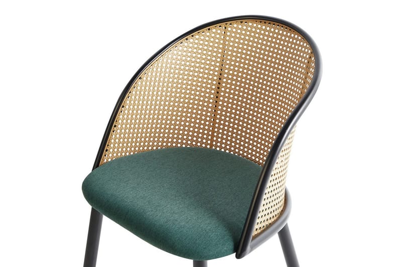 Set med 2 matstolar Cornell - Grönt, svart, ljust trä - Möbler - Stolar & fåtöljer - Matstol & köksstol