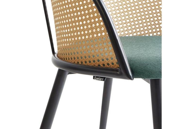 Set med 2 matstolar Cornell - Grönt, svart, ljust trä - Möbler - Stolar & fåtöljer - Matstol & köksstol