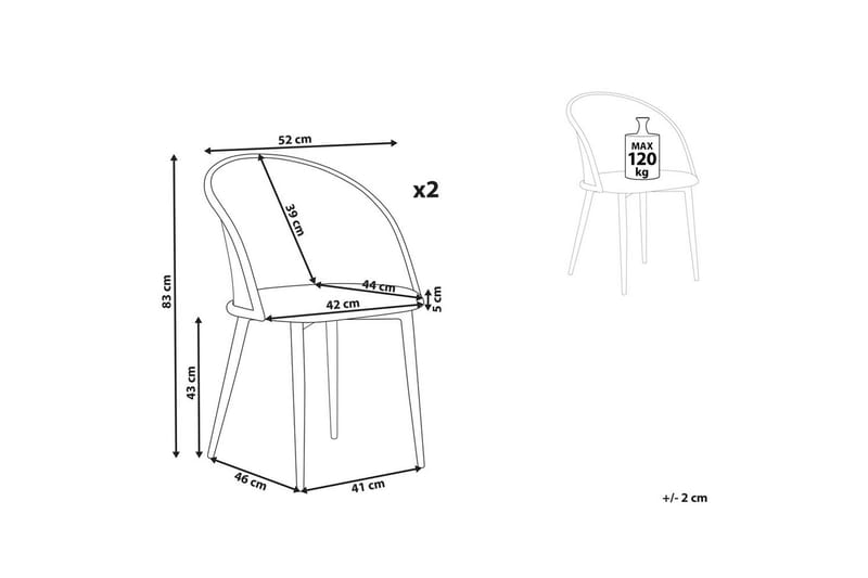 Set med 2 matstolar Cornell - Svart, beige, ljust trä - Möbler - Stolar & fåtöljer - Matstol & köksstol