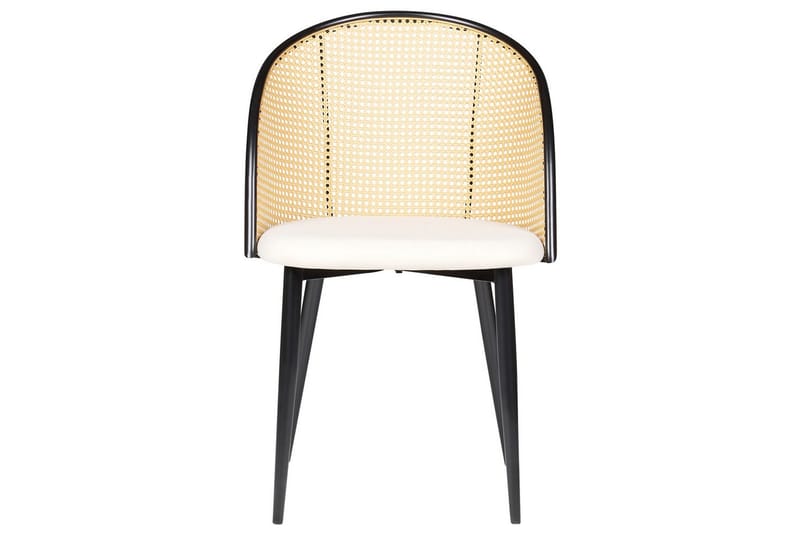 Set med 2 matstolar Cornell - Svart, beige, ljust trä - Möbler - Stolar & fåtöljer - Matstol & köksstol