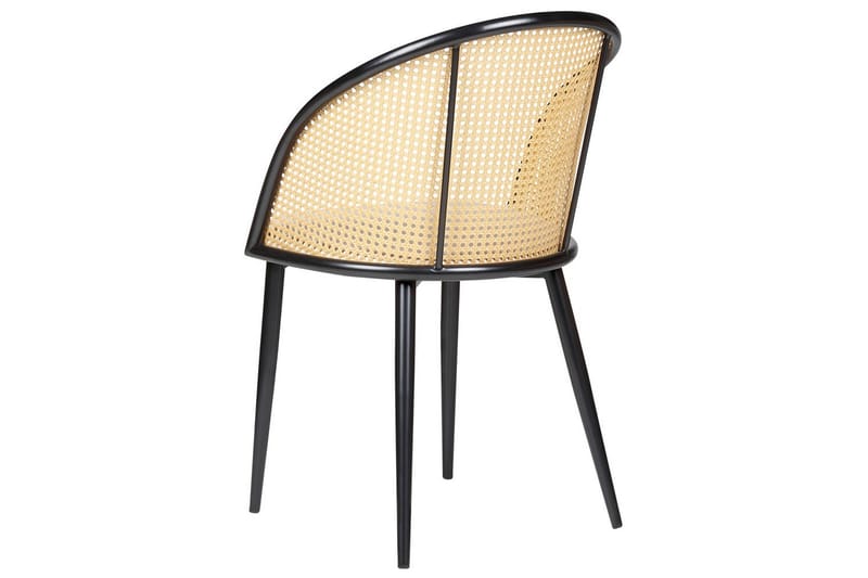 Set med 2 matstolar Cornell - Svart, beige, ljust trä - Möbler - Stolar & fåtöljer - Matstol & köksstol