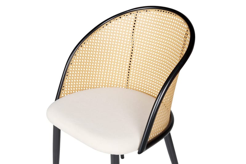 Set med 2 matstolar Cornell - Svart, beige, ljust trä - Möbler - Stolar & fåtöljer - Matstol & köksstol