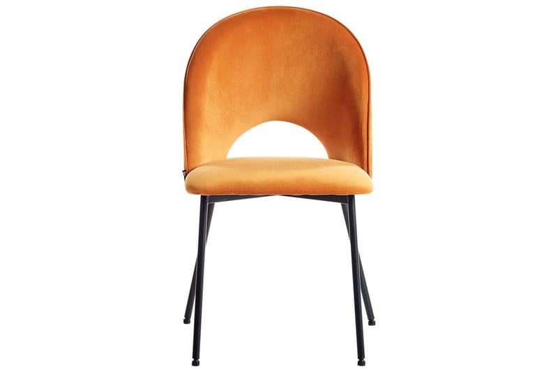 Set med 2 matstolar Covelo - Orange, svart - Möbler - Stolar & fåtöljer - Matstol & köksstol