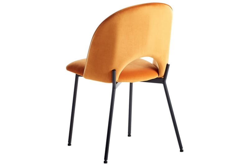 Set med 2 matstolar Covelo - Orange, svart - Möbler - Stolar & fåtöljer - Matstol & köksstol