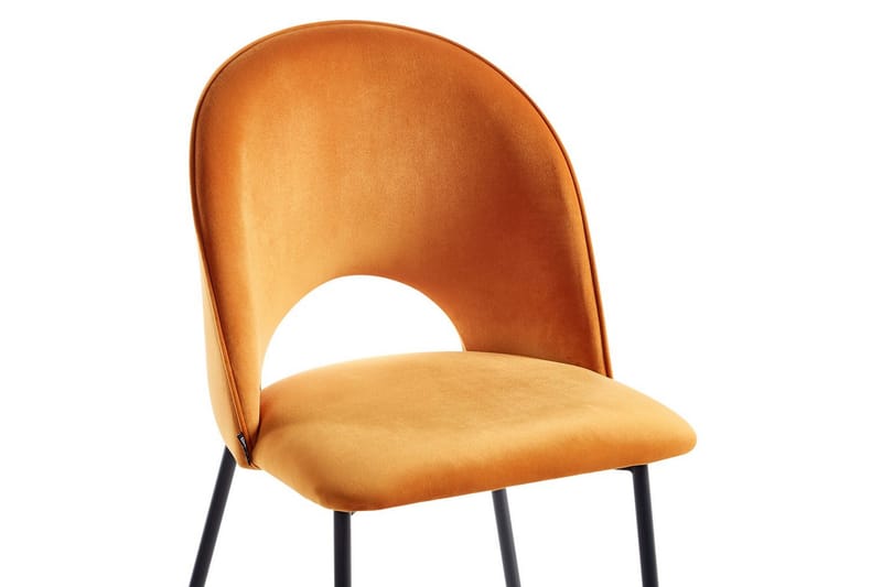 Set med 2 matstolar Covelo - Orange, svart - Möbler - Stolar & fåtöljer - Matstol & köksstol