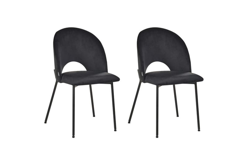 Set med 2 matstolar Covelo, Svart