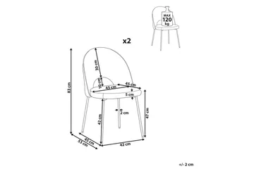 Set med 2 matstolar Covelo - Svart - Möbler - Stolar & fåtöljer - Matstol & köksstol