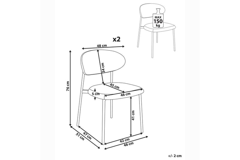 Set med 2 matstolar Cowley - Möbler - Stolar & fåtöljer - Matstol & köksstol