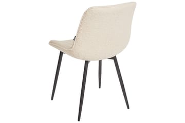Set med 2 matstolar Dubrovnik - Beige, svart/Bouclé - Möbler - Stolar & fåtöljer - Matstol & köksstol