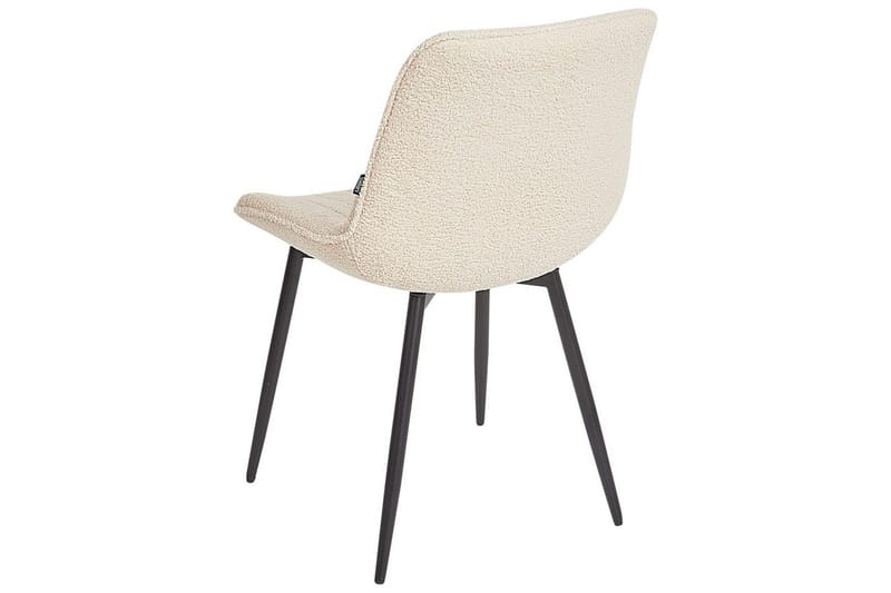 Set med 2 matstolar Dubrovnik - Beige, svart/Bouclé - Möbler - Stolar & fåtöljer - Matstol & köksstol