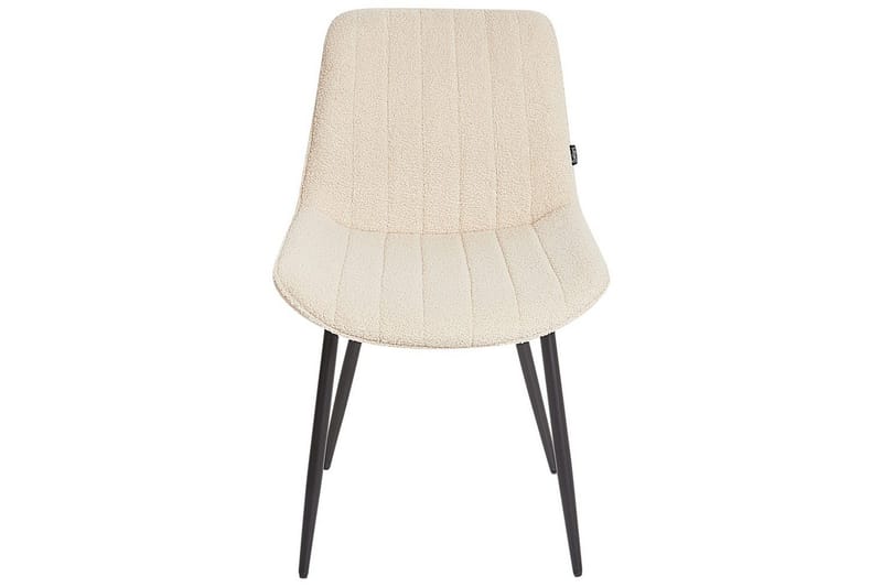 Set med 2 matstolar Dubrovnik - Beige, svart/Bouclé - Möbler - Stolar & fåtöljer - Matstol & köksstol