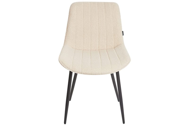 Set med 2 matstolar Dubrovnik - Beige, svart/Bouclé - Möbler - Stolar & fåtöljer - Matstol & köksstol