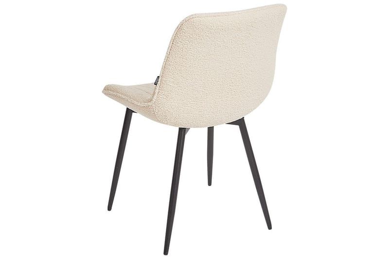 Set med 2 matstolar Dubrovnik - Beige, svart/Bouclé - Möbler - Stolar & fåtöljer - Matstol & köksstol