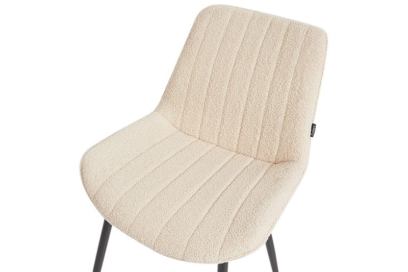 Set med 2 matstolar Dubrovnik - Beige, svart/Bouclé - Möbler - Stolar & fåtöljer - Matstol & köksstol