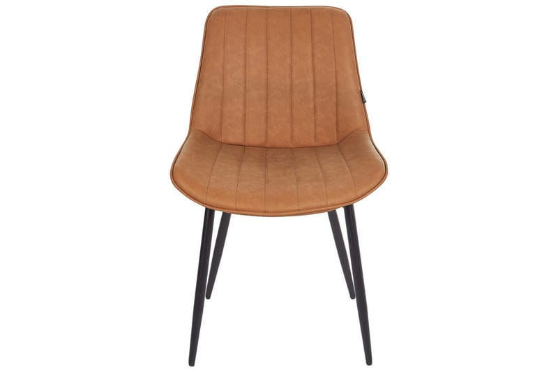 Set med 2 matstolar Dubrovnik - Brun, Svart/Konstläder - Möbler - Stolar & fåtöljer - Matstol & köksstol