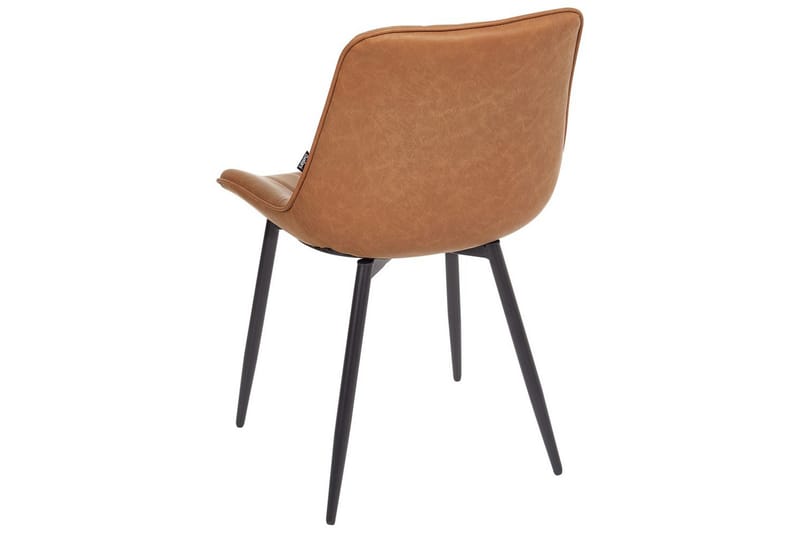 Set med 2 matstolar Dubrovnik - Brun, Svart/Konstläder - Möbler - Stolar & fåtöljer - Matstol & köksstol