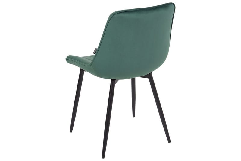 Set med 2 matstolar Dubrovnik - Grön, Svart/Sammet - Möbler - Stolar & fåtöljer - Matstol & köksstol