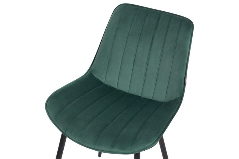 Set med 2 matstolar Dubrovnik - Grön, Svart/Sammet - Möbler - Stolar & fåtöljer - Matstol & köksstol