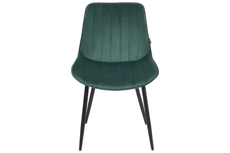 Set med 2 matstolar Dubrovnik - Grön, Svart/Sammet - Möbler - Stolar & fåtöljer - Matstol & köksstol