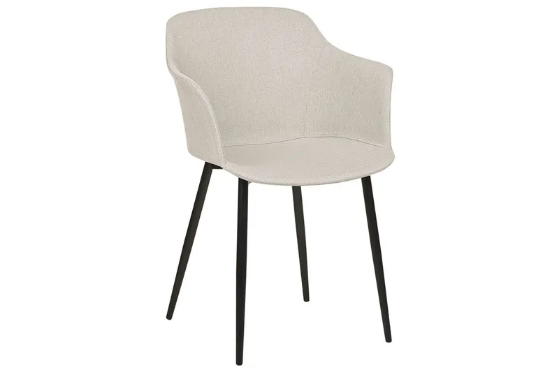 Set med 2 matstolar Elim - Beige, svart - Möbler - Stolar & fåtöljer - Matstol & köksstol