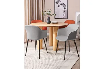 Set med 2 matstolar Elim - Grå, svart - Möbler - Stolar & fåtöljer - Matstol & köksstol