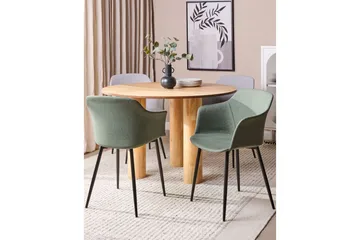 Set med 2 matstolar Elim - Grön, Svart - Möbler - Stolar & fåtöljer - Matstol & köksstol