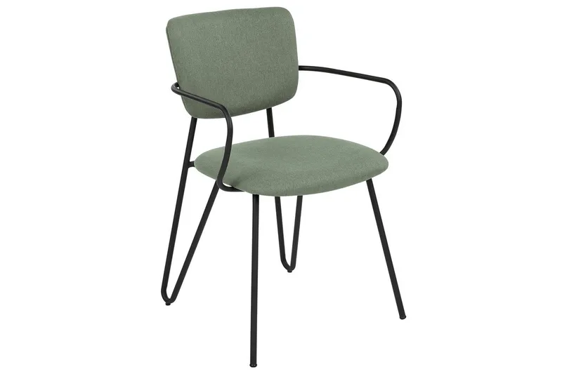 Set med 2 matstolar Elko - Grön, Svart - Möbler - Stolar & fåtöljer - Matstol & köksstol