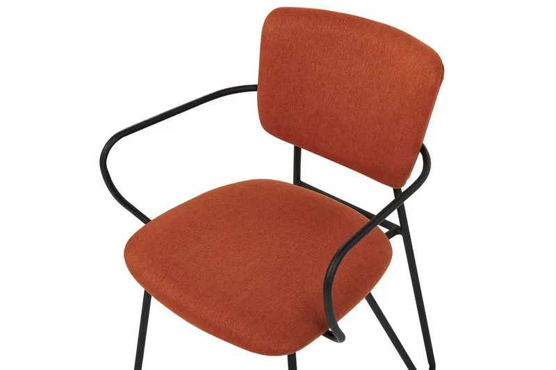 Set med 2 matstolar Elko - Orange, svart - Möbler - Stolar & fåtöljer - Matstol & köksstol