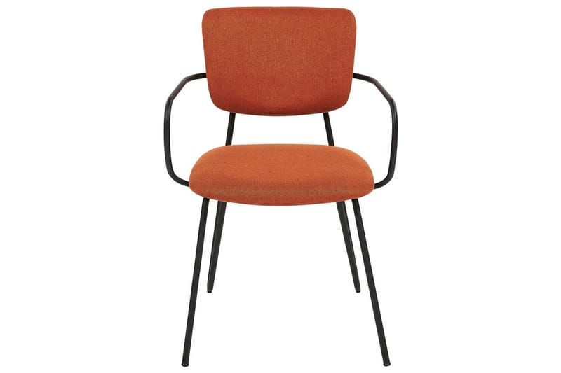 Set med 2 matstolar Elko - Orange, svart - Möbler - Stolar & fåtöljer - Matstol & köksstol