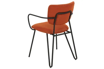 Set med 2 matstolar Elko - Orange, svart - Möbler - Stolar & fåtöljer - Matstol & köksstol