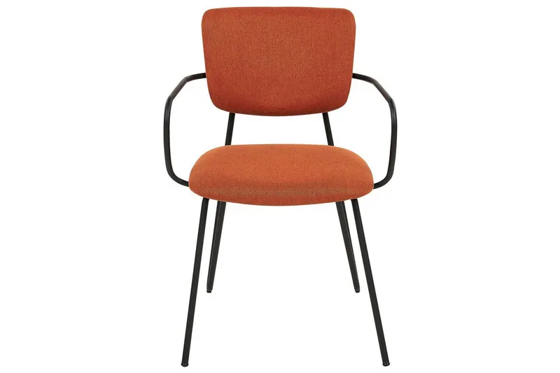 Set med 2 matstolar Elko - Orange, svart - Möbler - Stolar & fåtöljer - Matstol & köksstol