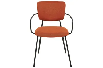 Set med 2 matstolar Elko - Orange, svart - Möbler - Stolar & fåtöljer - Matstol & köksstol