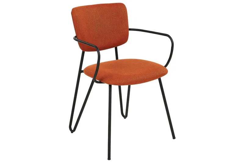 Set med 2 matstolar Elko - Orange, svart - Möbler - Stolar & fåtöljer - Matstol & köksstol