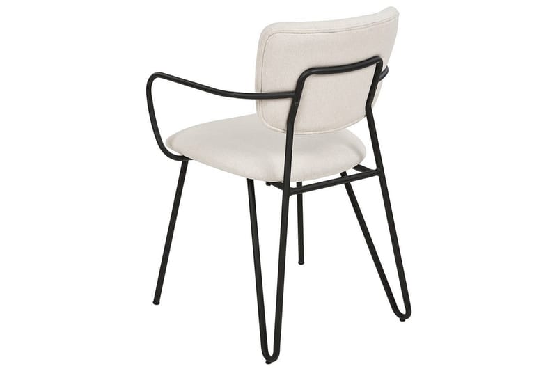 Set med 2 matstolar Elko - Vit, Svart - Möbler - Stolar & fåtöljer - Matstol & köksstol