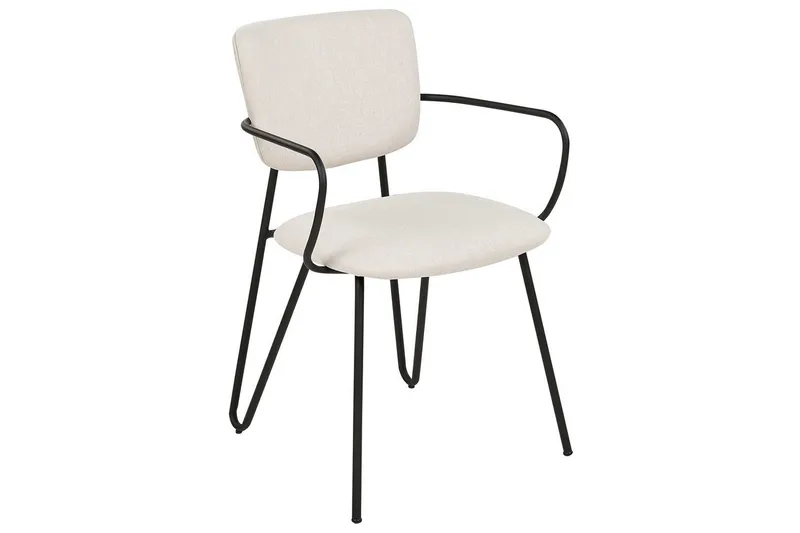 Set med 2 matstolar Elko - Vit, Svart - Möbler - Stolar & fåtöljer - Matstol & köksstol