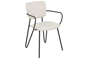Set med 2 matstolar Elko - Vit, Svart - Möbler - Stolar & fåtöljer - Matstol & köksstol