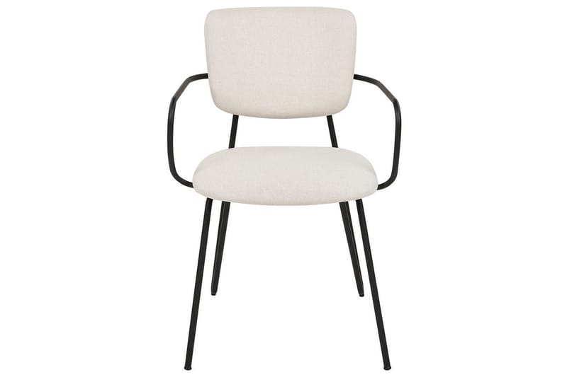 Set med 2 matstolar Elko - Vit, Svart - Möbler - Stolar & fåtöljer - Matstol & köksstol