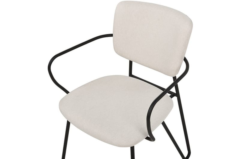 Set med 2 matstolar Elko - Vit, Svart - Möbler - Stolar & fåtöljer - Matstol & köksstol