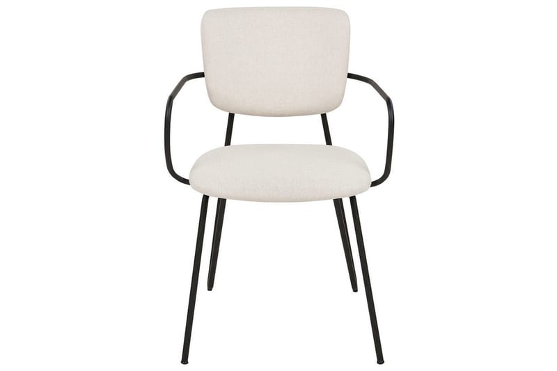 Set med 2 matstolar Elko - Vit, Svart - Möbler - Stolar & fåtöljer - Matstol & köksstol