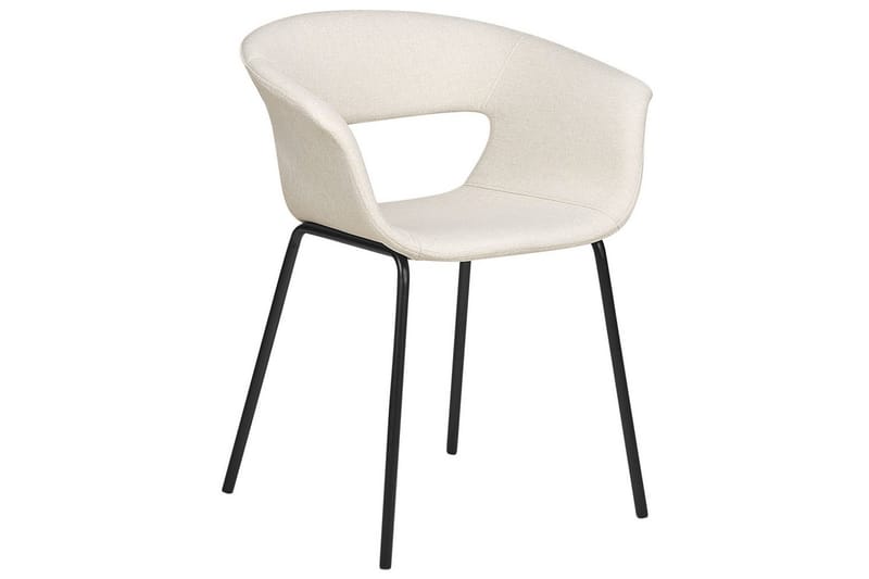 Set med 2 matstolar Elma - Beige, svart - Möbler - Stolar & fåtöljer - Matstol & köksstol