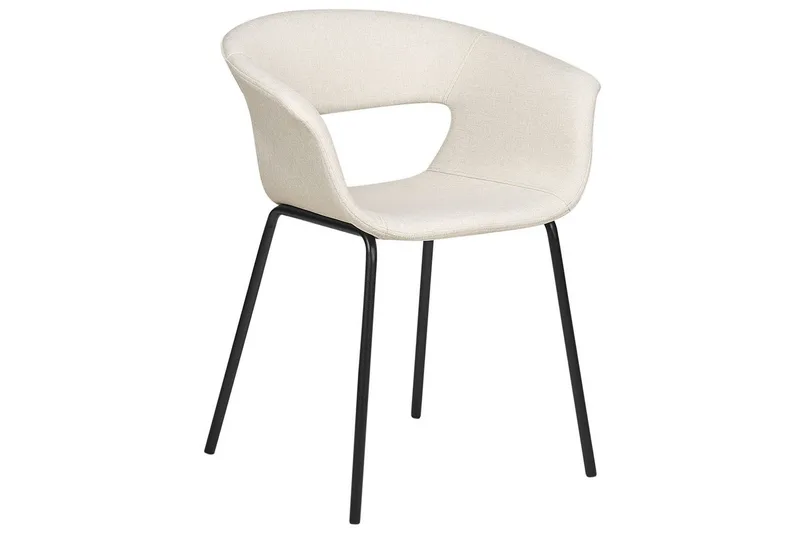 Set med 2 matstolar Elma - Beige, svart - Möbler - Stolar & fåtöljer - Matstol & köksstol