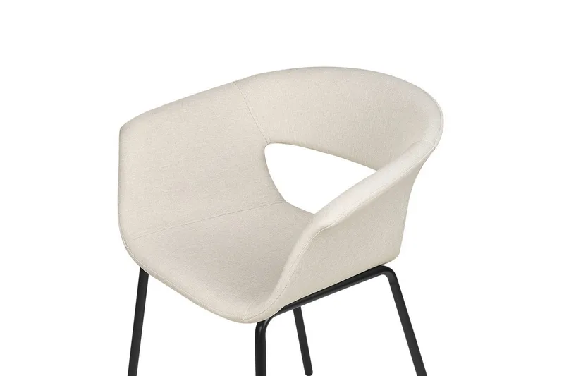 Set med 2 matstolar Elma - Beige, svart - Möbler - Stolar & fåtöljer - Matstol & köksstol