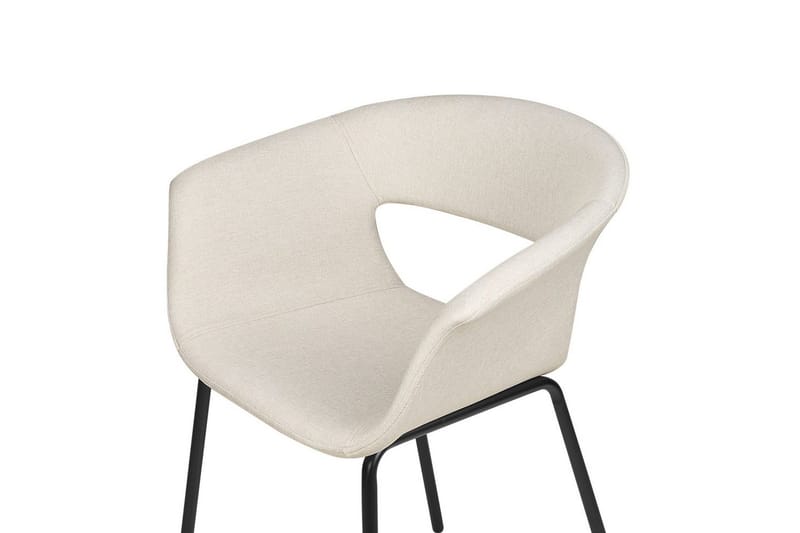 Set med 2 matstolar Elma - Beige, svart - Möbler - Stolar & fåtöljer - Matstol & köksstol