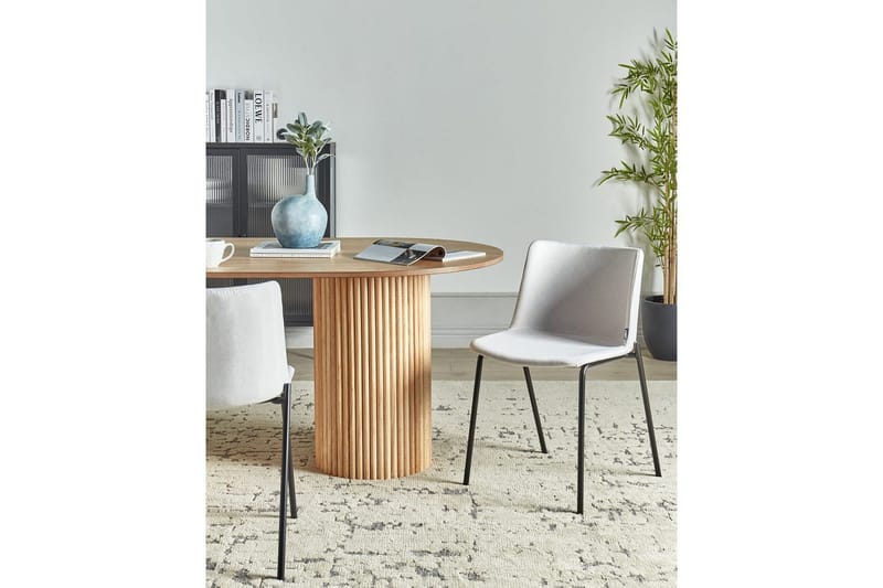 Set med 2 matstolar Esbon - Grå, svart - Möbler - Stolar & fåtöljer - Matstol & köksstol