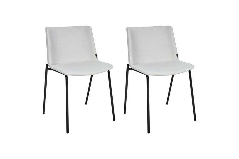 Set med 2 matstolar Esbon - Grå, svart - Möbler - Stolar & fåtöljer - Matstol & köksstol