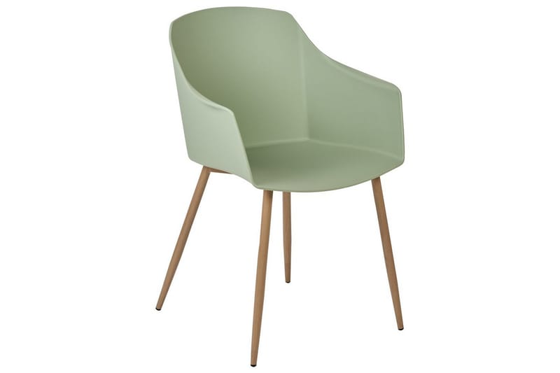 Set med 2 matstolar Fonda ll - Grönt, ljust trä - Möbler - Stolar & fåtöljer - Matstol & köksstol