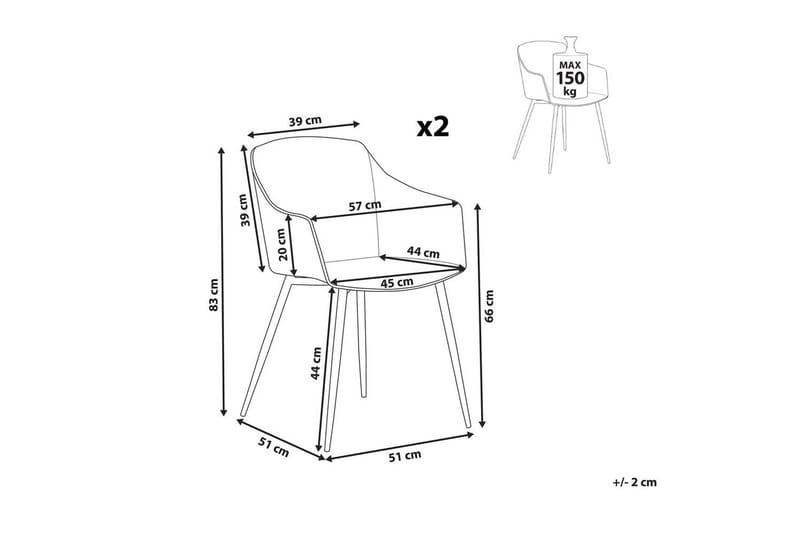 Set med 2 matstolar Fonda ll - Grönt, ljust trä - Möbler - Stolar & fåtöljer - Matstol & köksstol