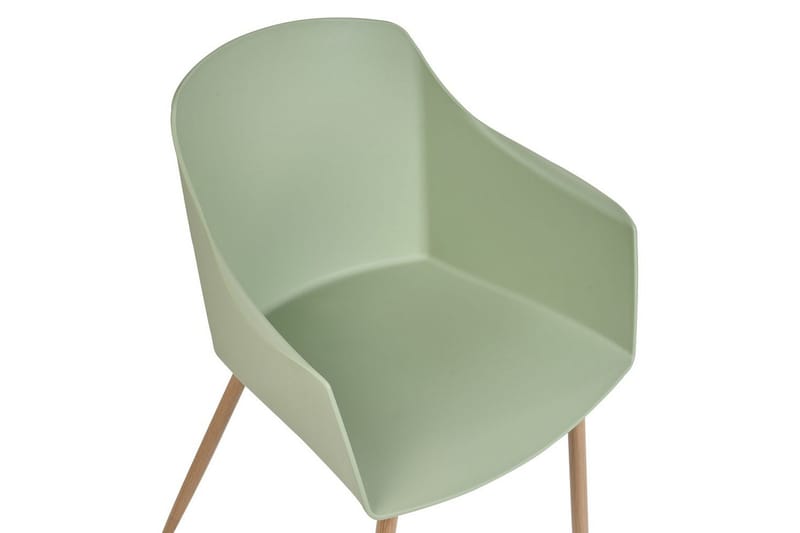 Set med 2 matstolar Fonda ll - Grönt, ljust trä - Möbler - Stolar & fåtöljer - Matstol & köksstol