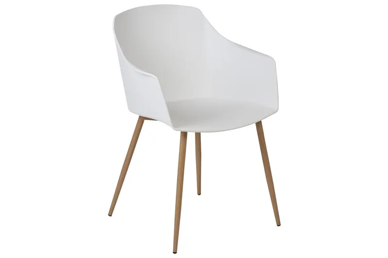 Set med 2 matstolar Fonda ll - Vit, ljust trä - Möbler - Stolar & fåtöljer - Matstol & köksstol